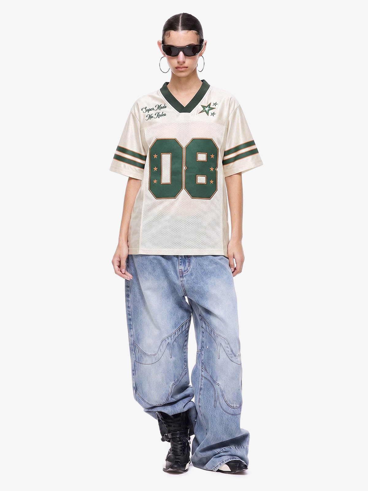 Camiseta Pavtros Studios Green Retro Jersey Oversized