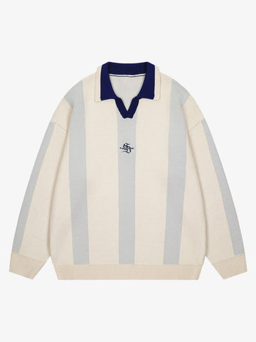 Suéter Pavtros Striped Polo Knit