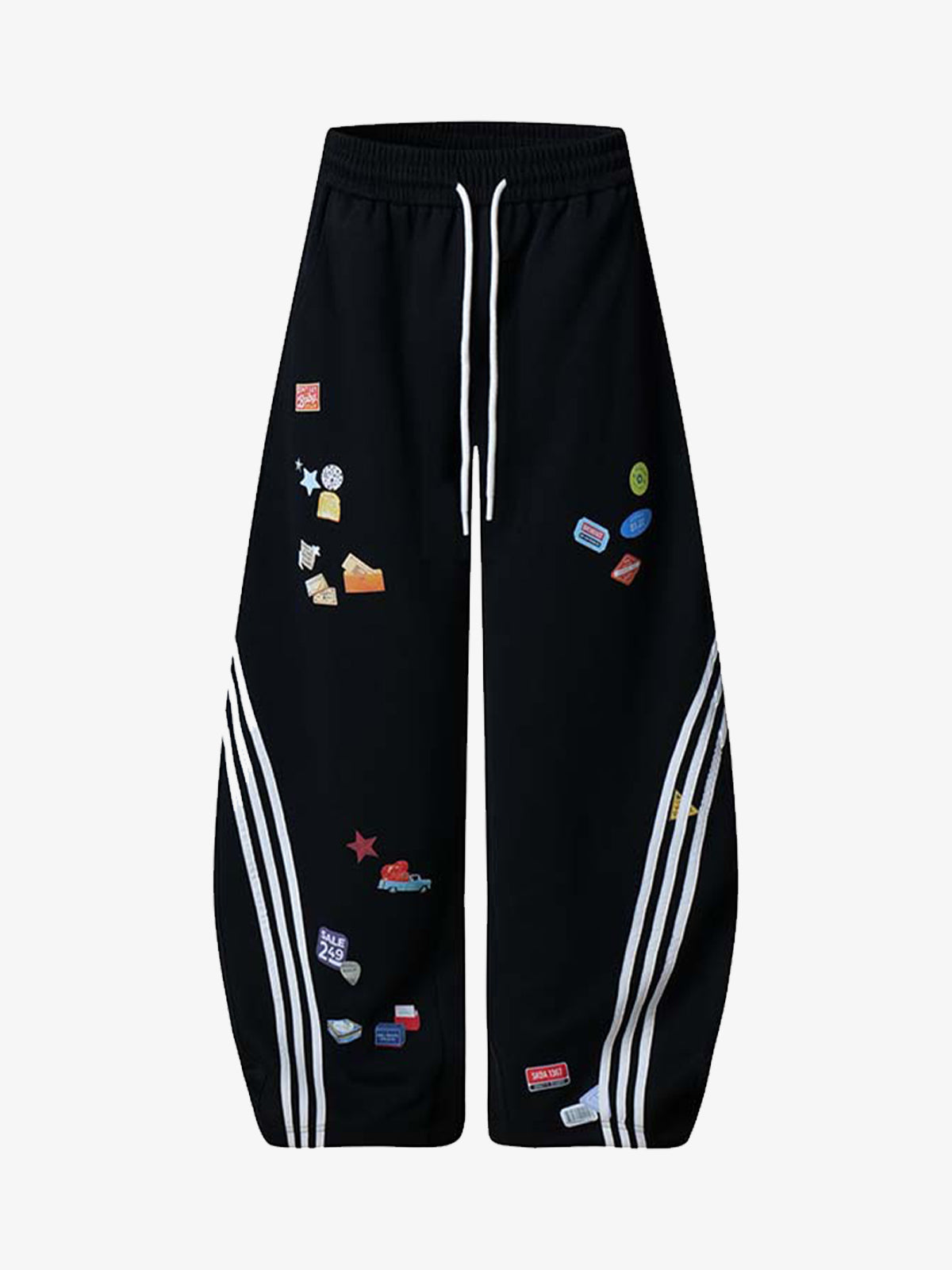 Calça Pavtros Patterned Striped Barrel