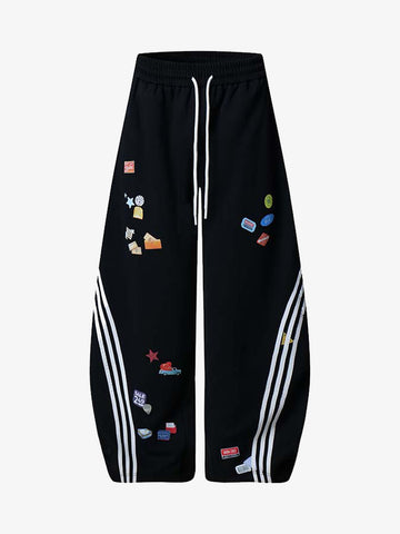 Calça Pavtros Patterned Striped Barrel