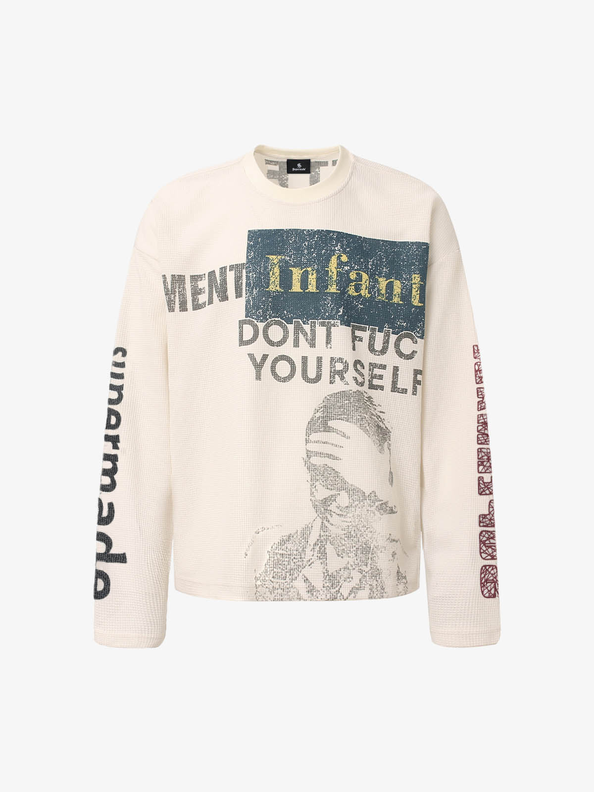 Blusa Pavtros Waffle Knit Graphic Print