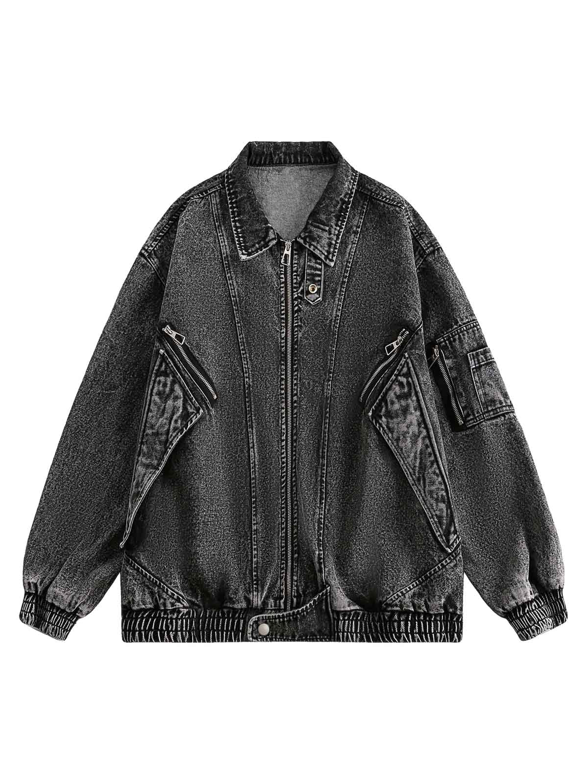 Jaqueta Pavtros Studios Technical Acid Wash Denim Bomber — Foto 2