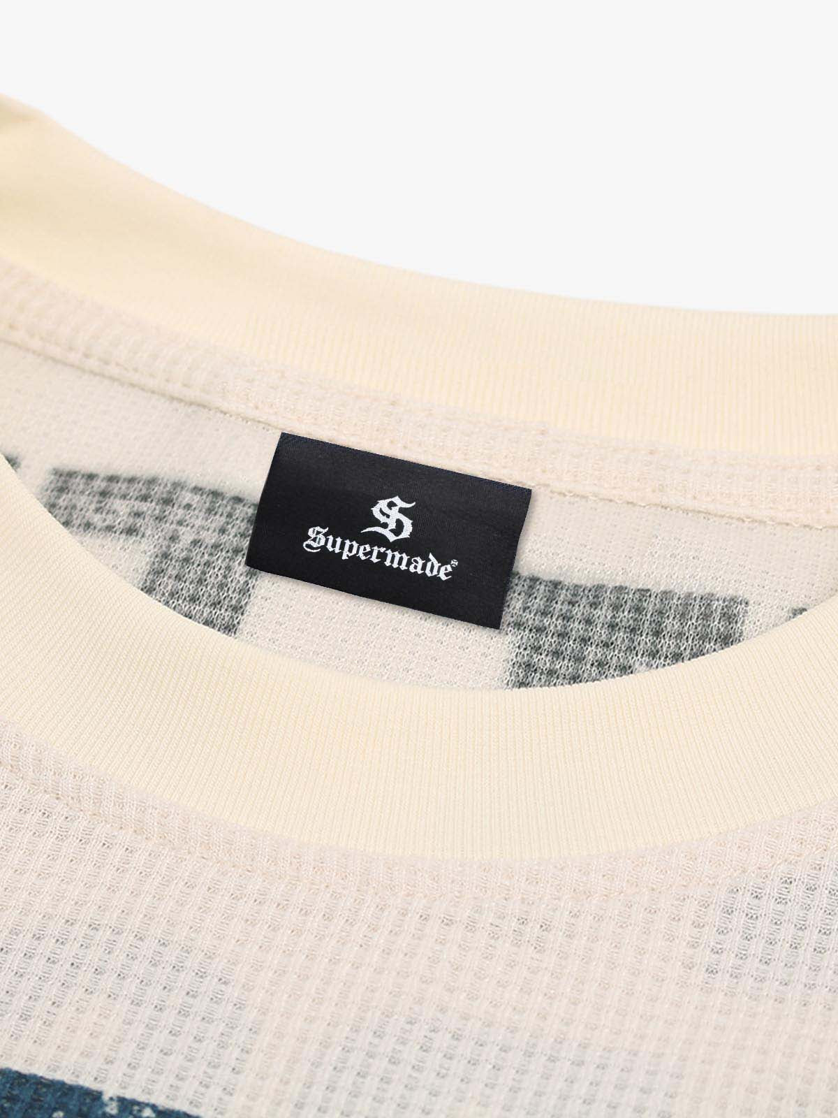 Blusa Pavtros Waffle Knit Graphic Print