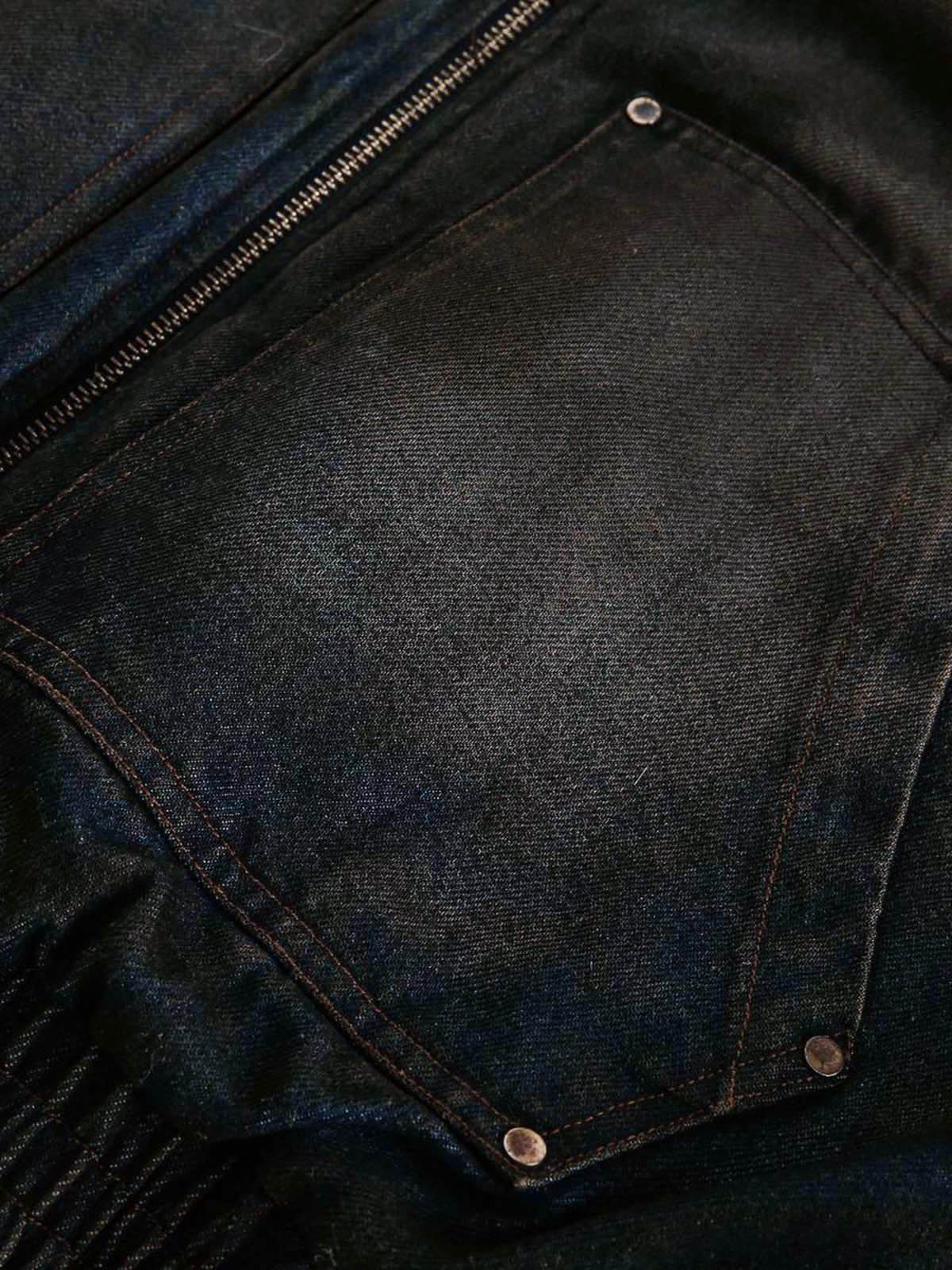 Jaqueta Pavtros Washed Denim Fur Hooded - foto 10