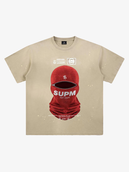 Camiseta Pavtros Studios SuperMade Balaclava Zipper Oversized Tee
