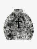 Heavy-Duty Faux Lambswool Tie-Dye Urban Jacket - 1558