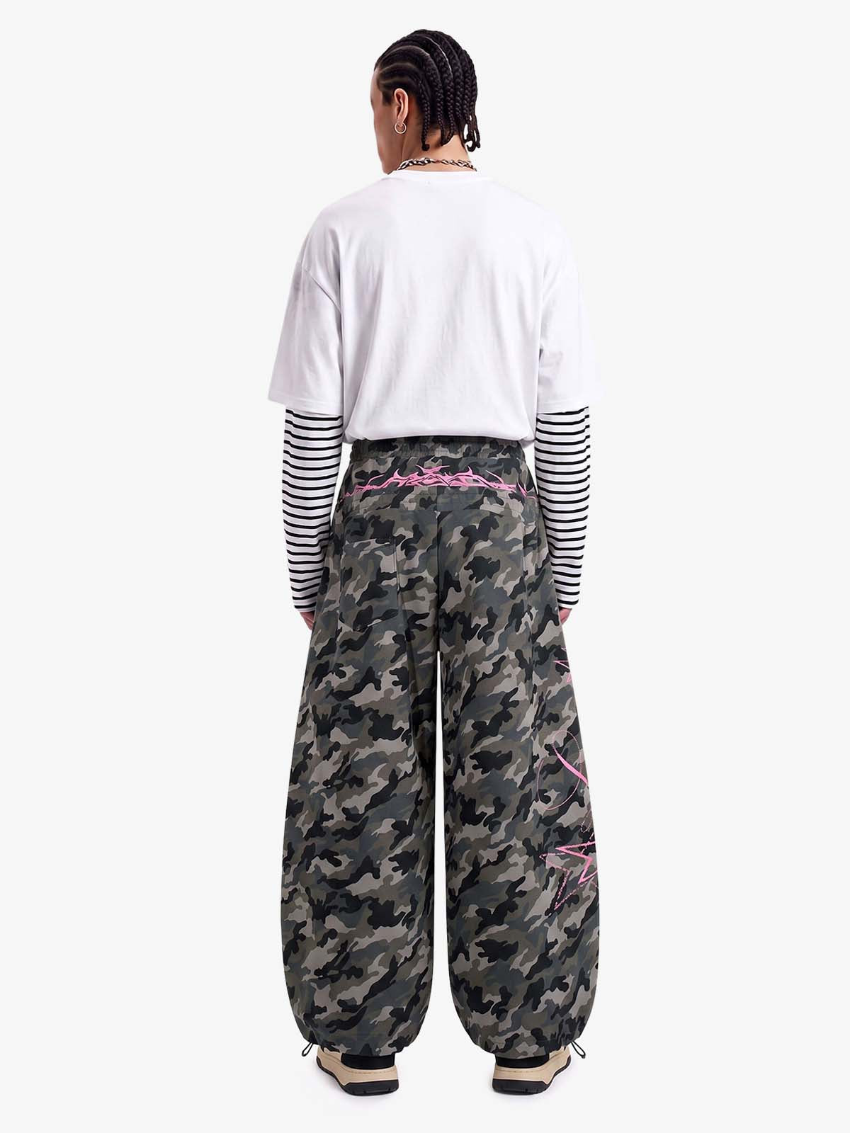 Calça Pavtros Y2k Camo Print Barrel