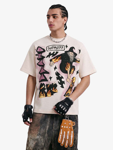Camiseta Pavtros Studios Wizard Doodle Oversized