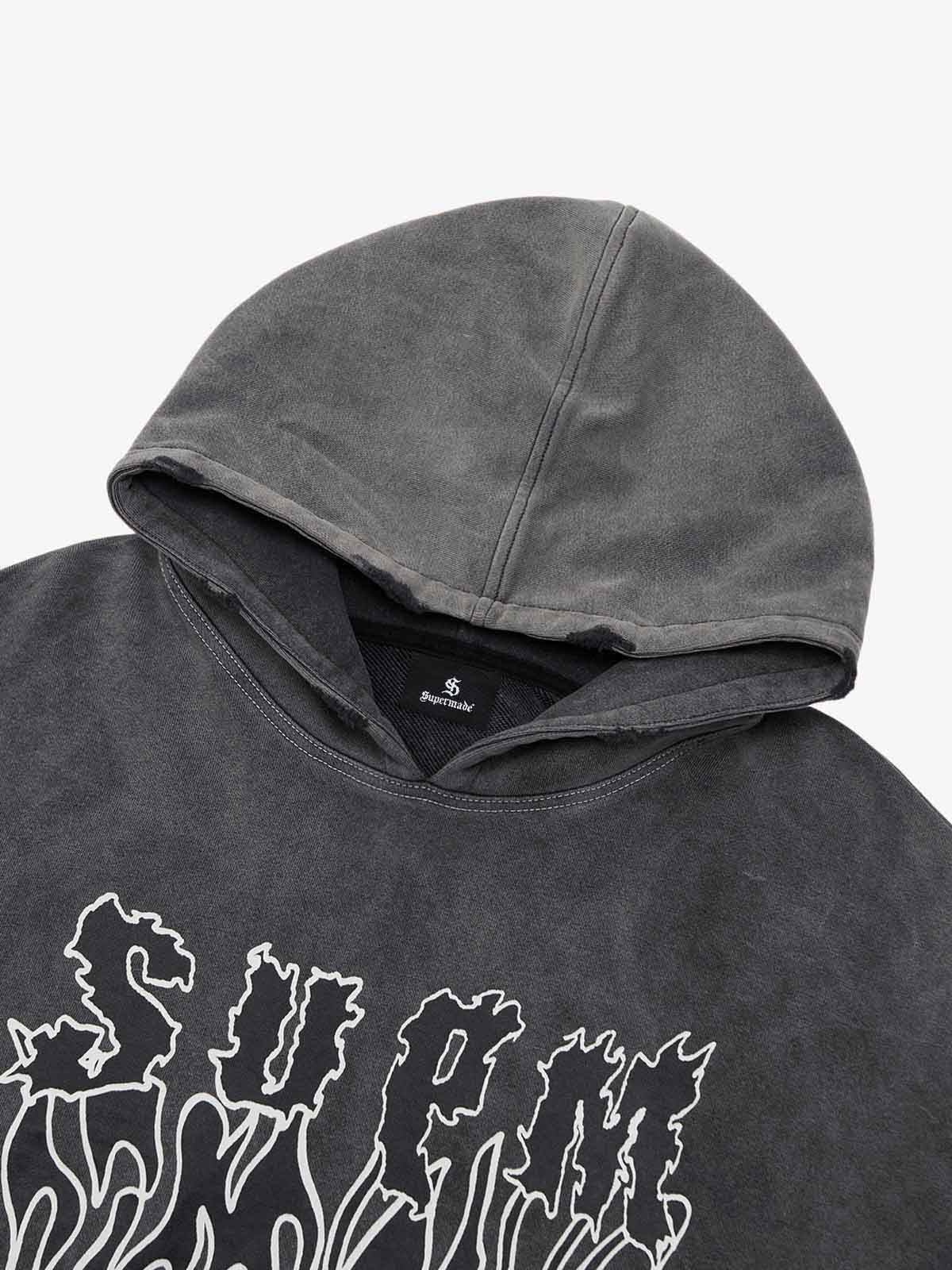 Moletom Pavtros Wash Burned Hoodie
