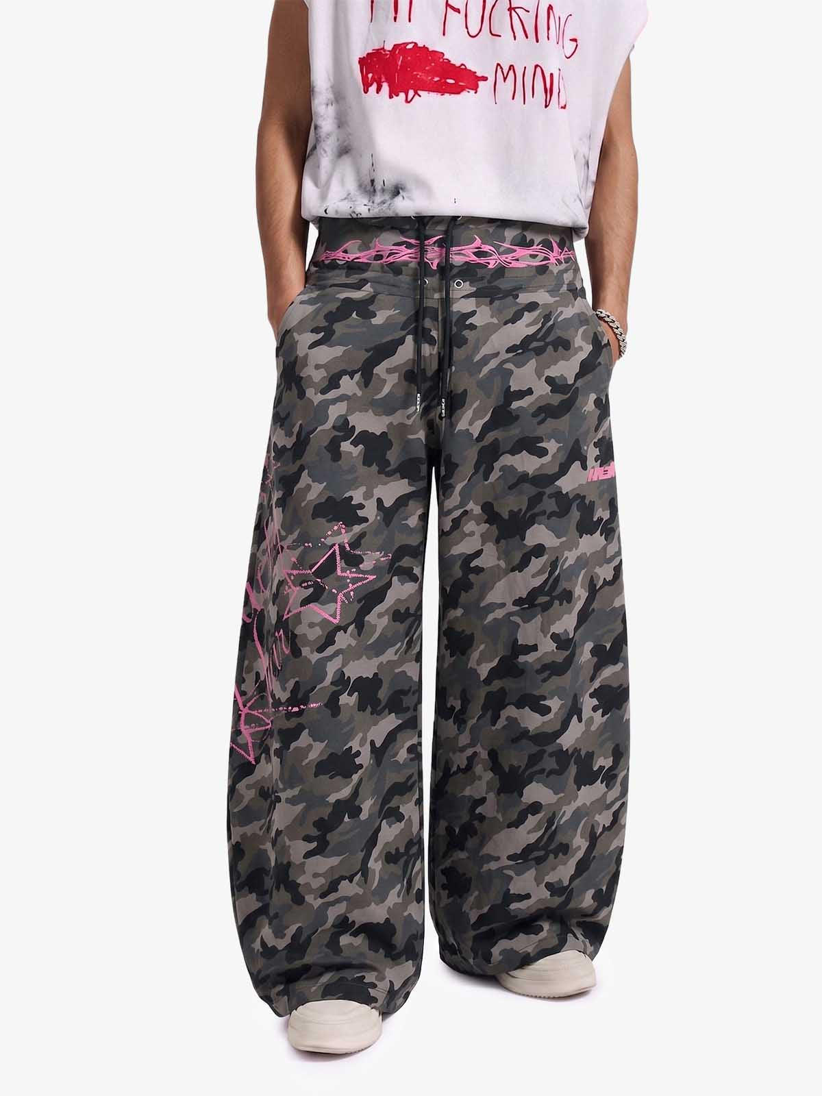 Calça Pavtros Y2k Camo Print Barrel