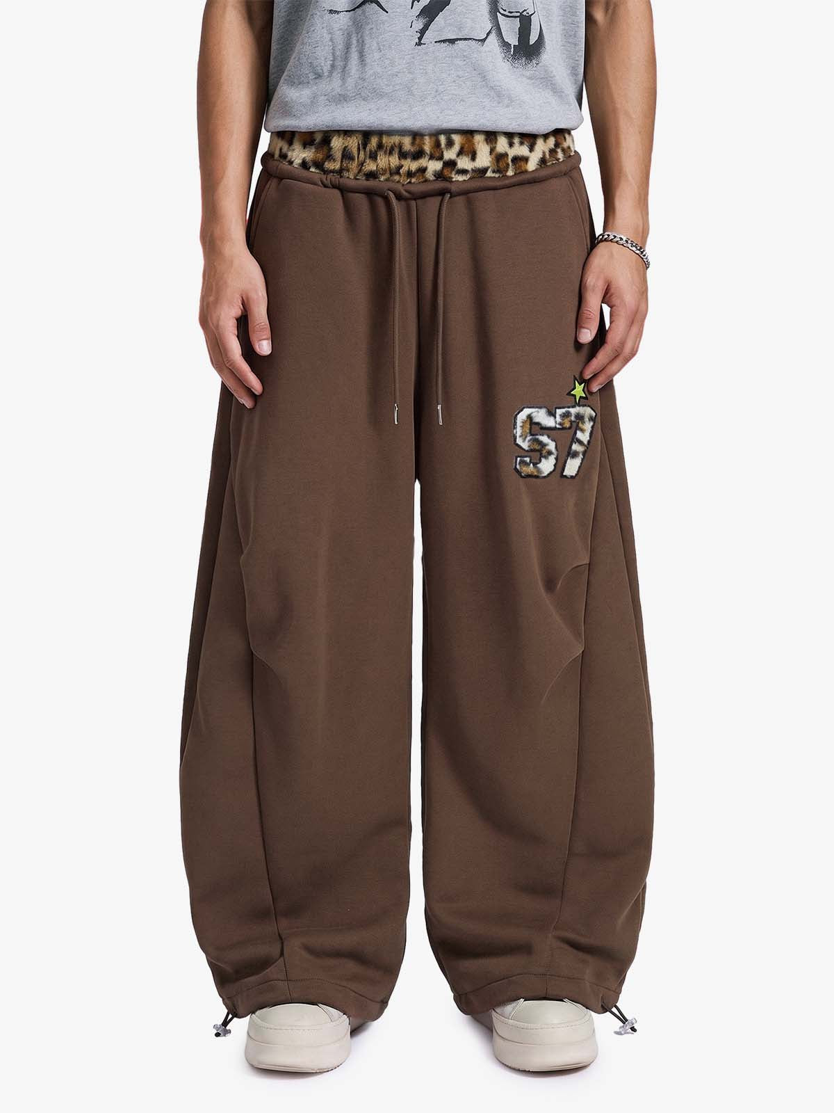 Calça Pavtros Double Waist Leopard Patch