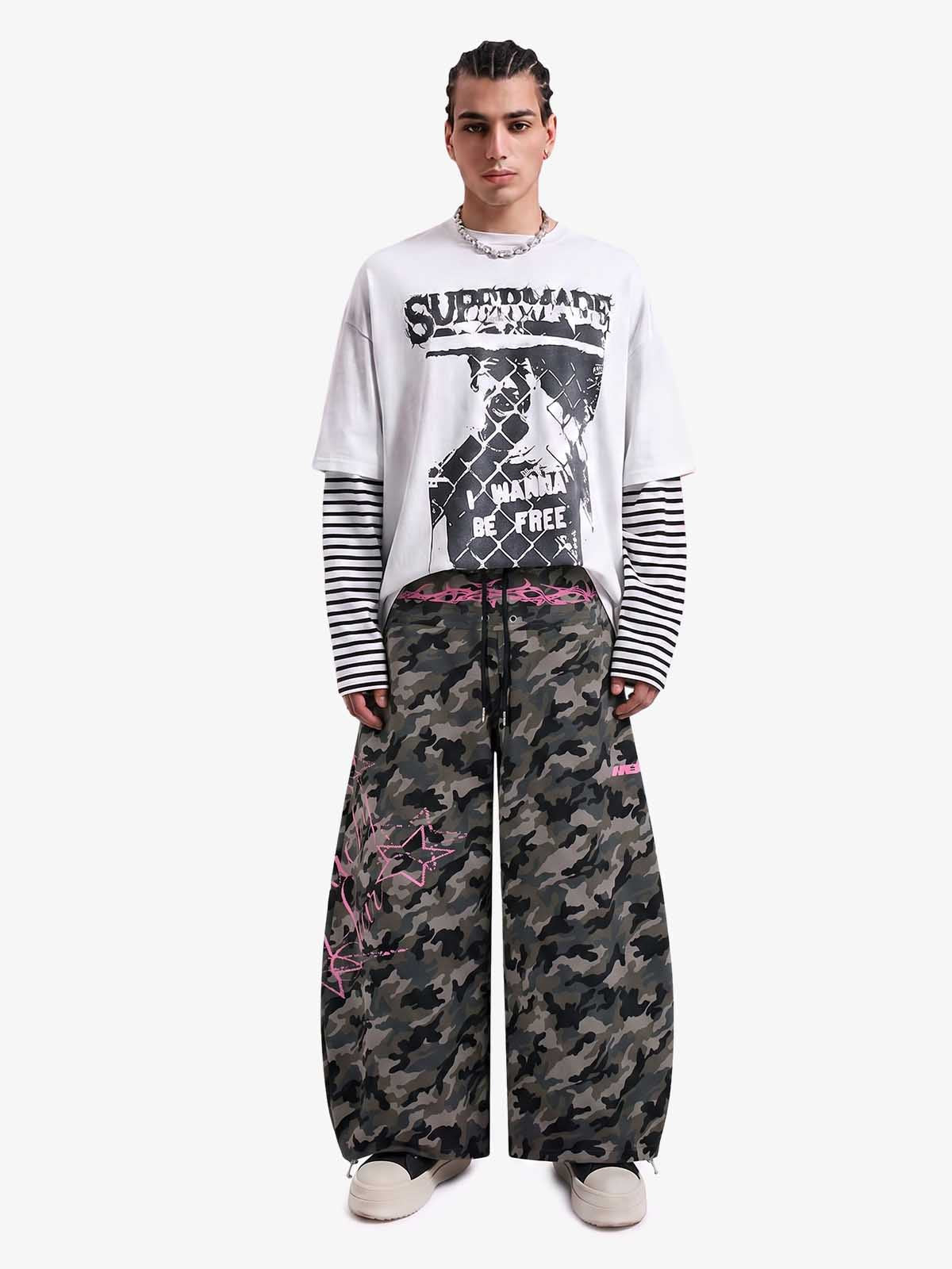 Calça Pavtros Y2k Camo Print Barrel