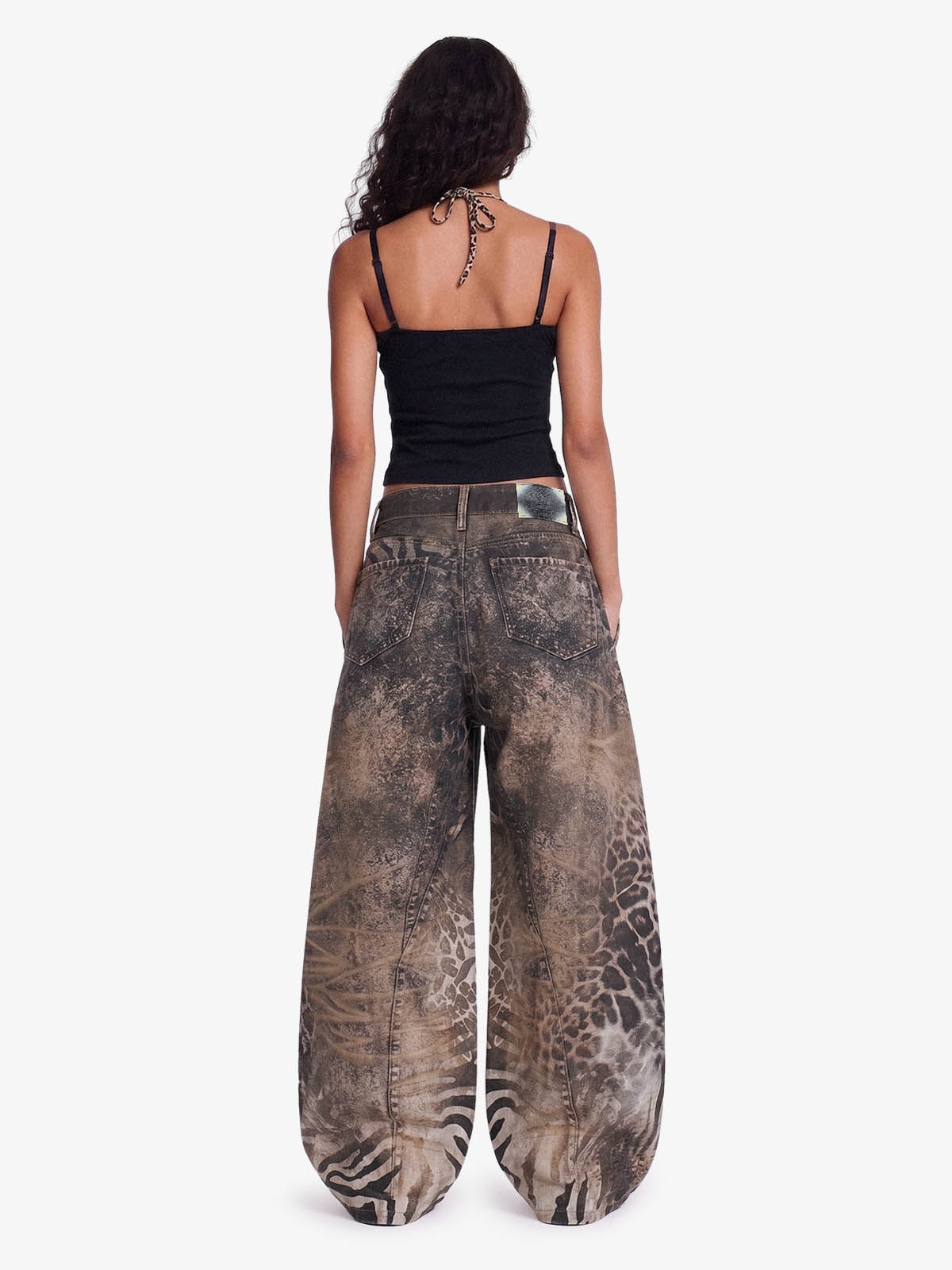 Calça Pavtros Distressed Animal Pattern 3d