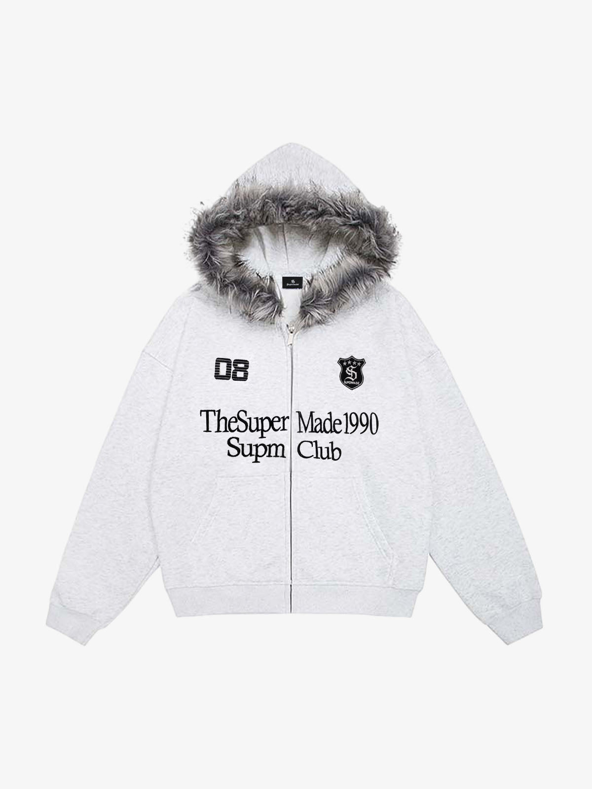 Moletom Pavtros Letter Medal Embroidered Cardigan