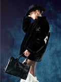 Thesupermade Street Letter Embroidered Fleece Jacket - 1838