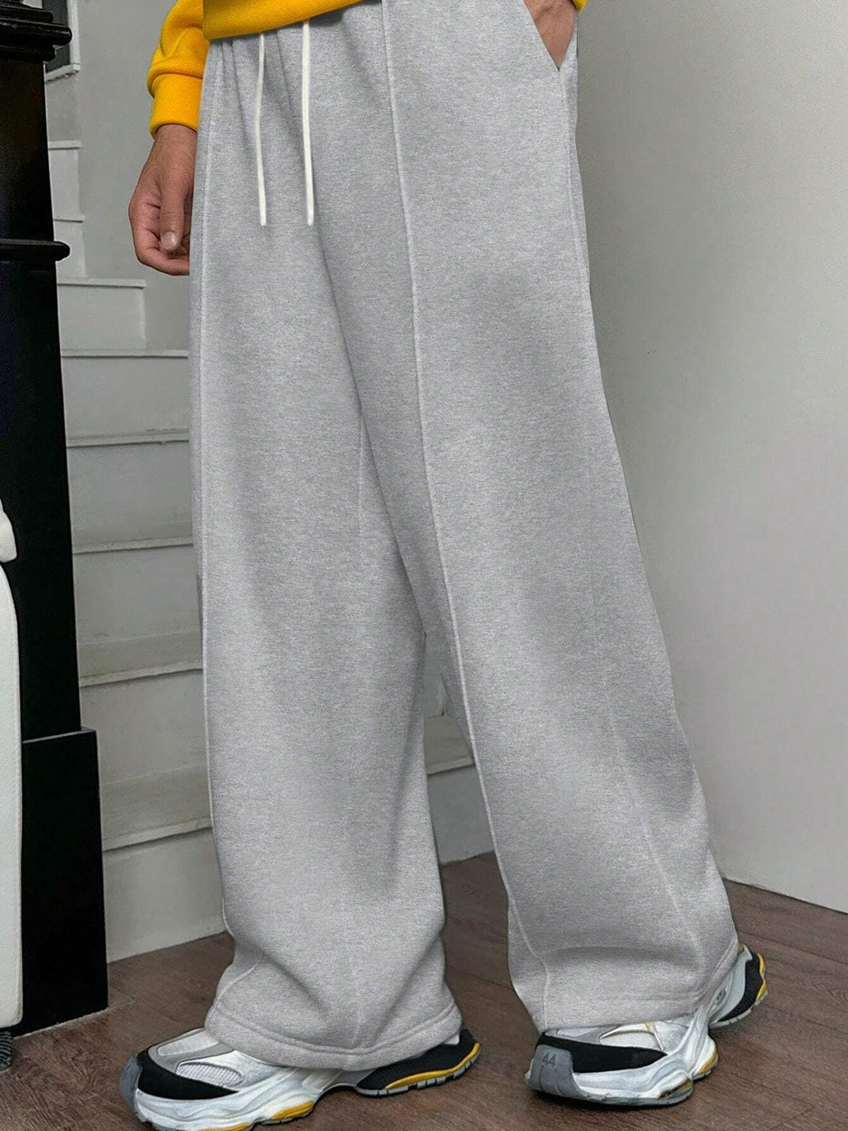 Calça Pavtros Vintage Oversized Malha Estilo Y2K
