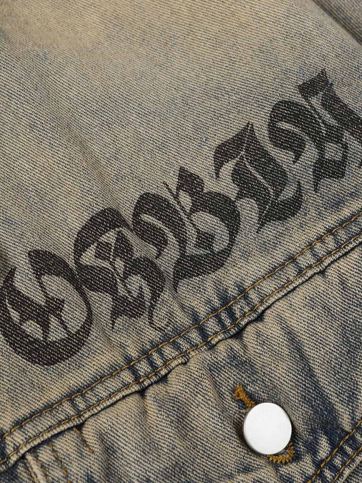 Jaqueta Pavtros Washed Vintage Letter - foto 5