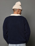 Suéter Polo de Malha Universitária
