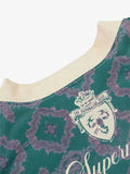 Always Strive Green Patterned Jersey V-Neck T-Shirt