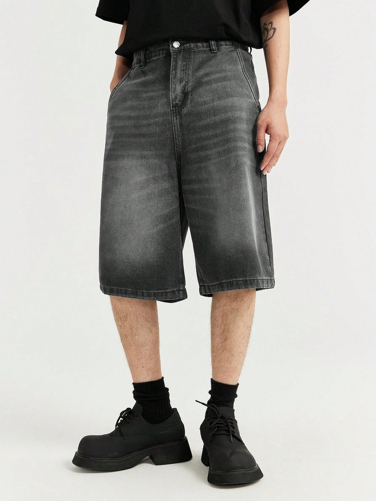 Short Pavtros Denim Lavada Diagonal - foto 1