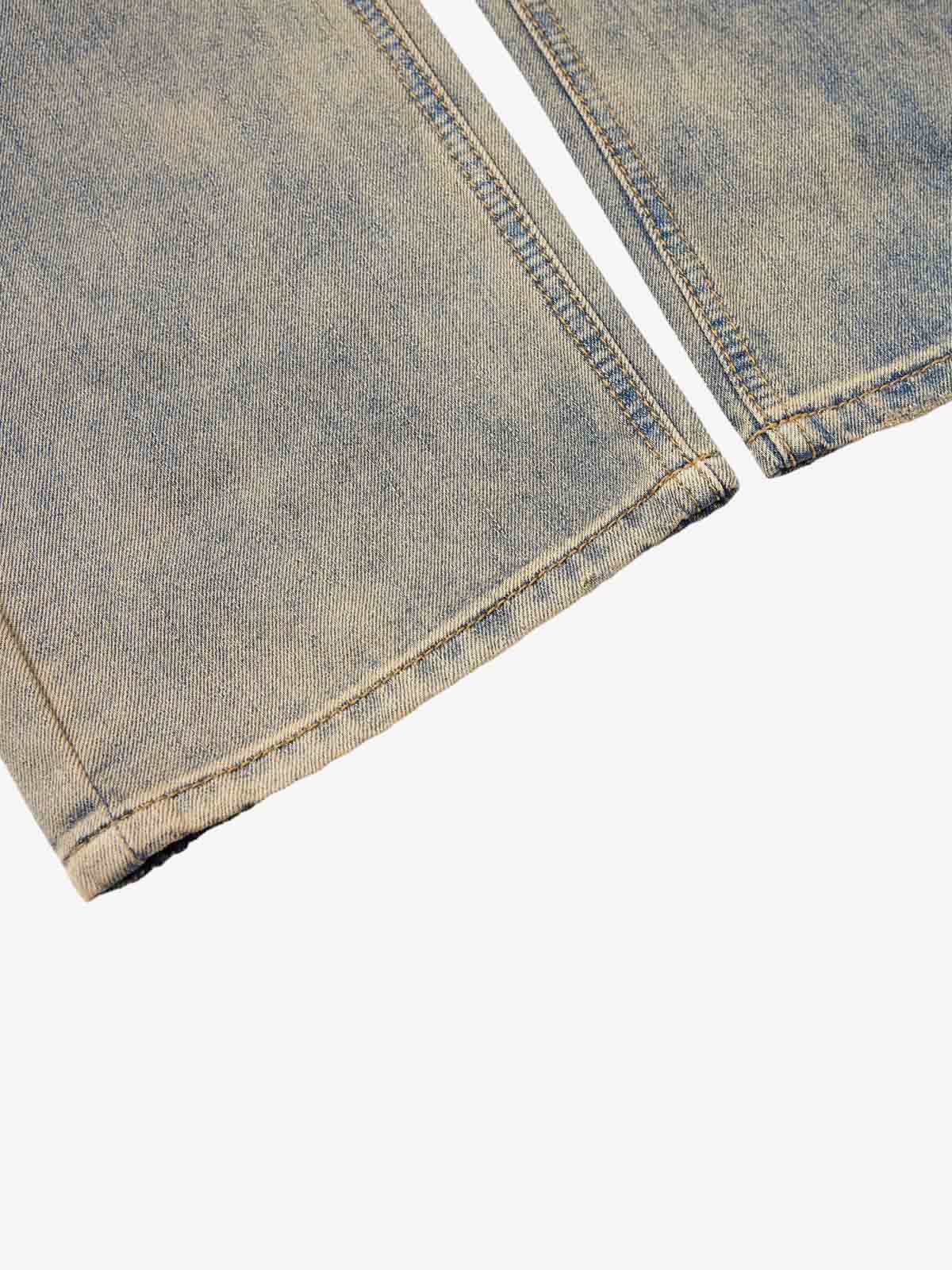 Calça Pavtros Distressed Ripped Wide Leg