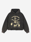 Scorpion Graphic Washed Distressed Hoodie