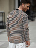 Camiseta CasualCool de Manga Longa com Gola Careca e Estampa de Listra