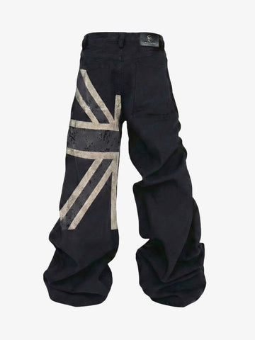 Calça Pavtros Flag Graphic Washed Distressed