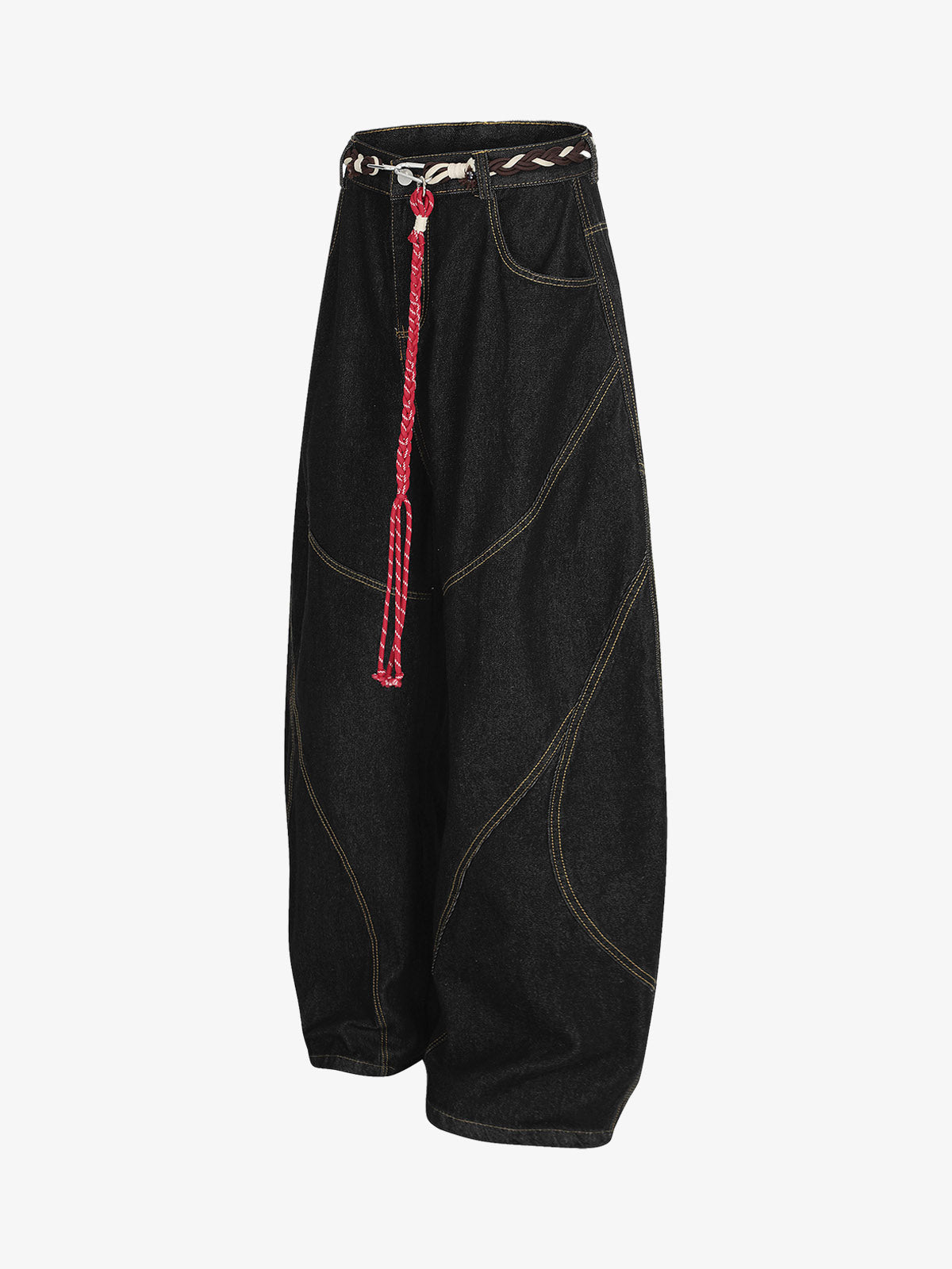 Calça Pavtros Belt Detail With Patchwork