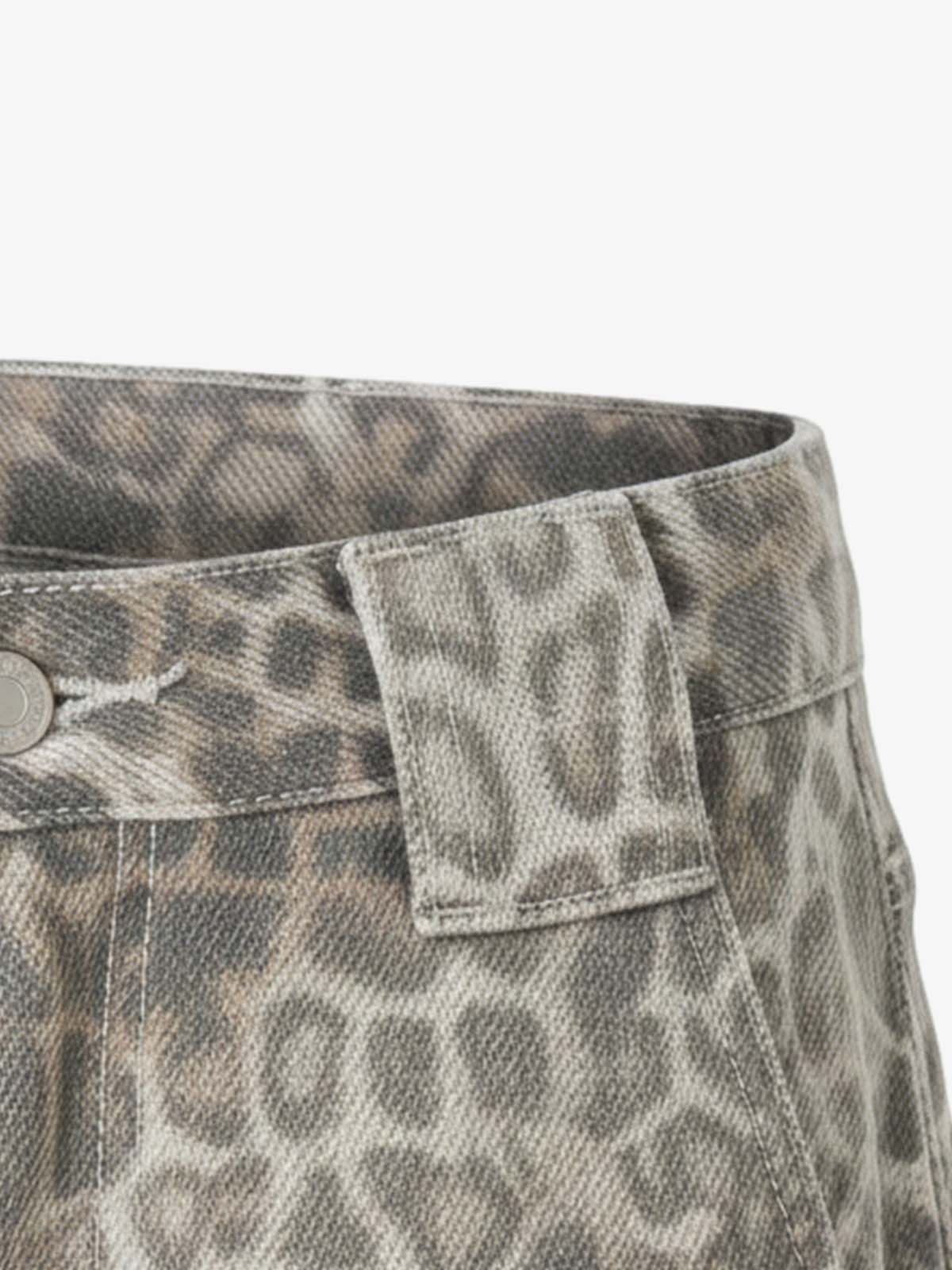 Calça Pavtros Leopard Camouflage Pleated Barrel