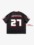 Original Flame Print Football Jersey T-Shirt