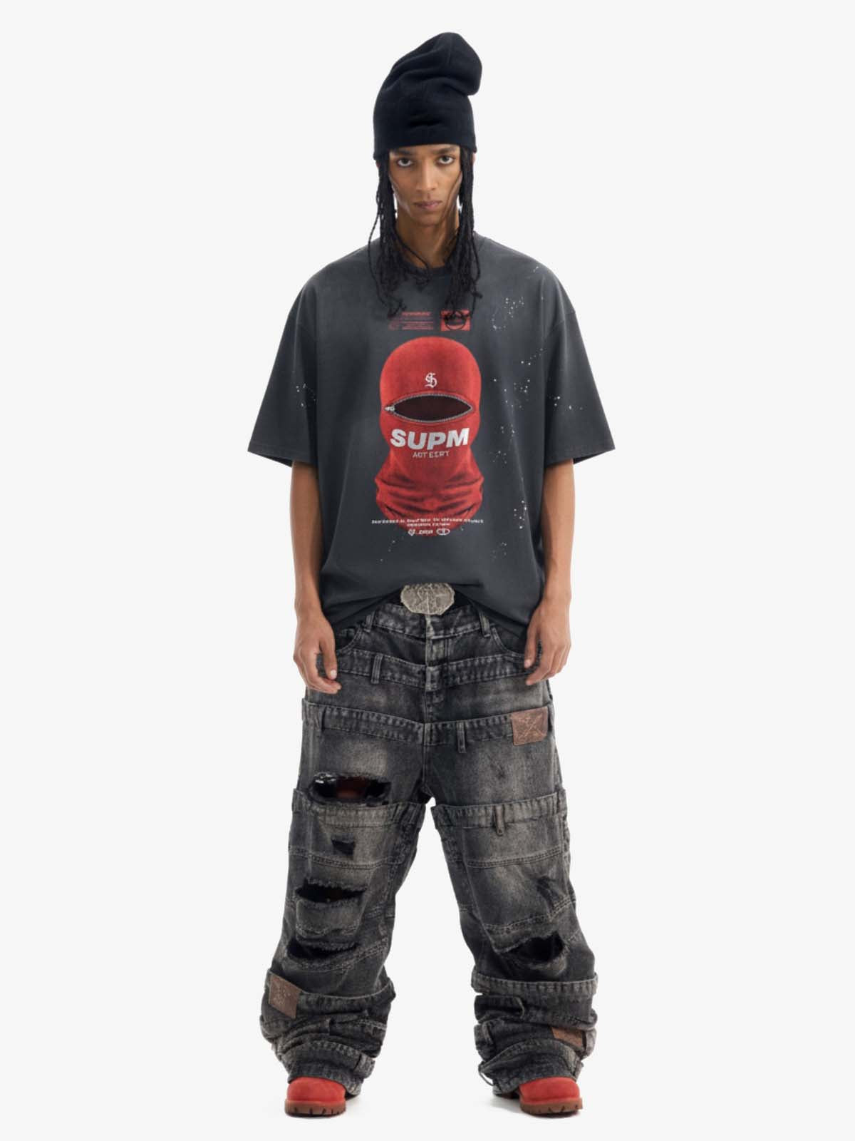 Camiseta Pavtros Studios Balaclava Zipper Oversized