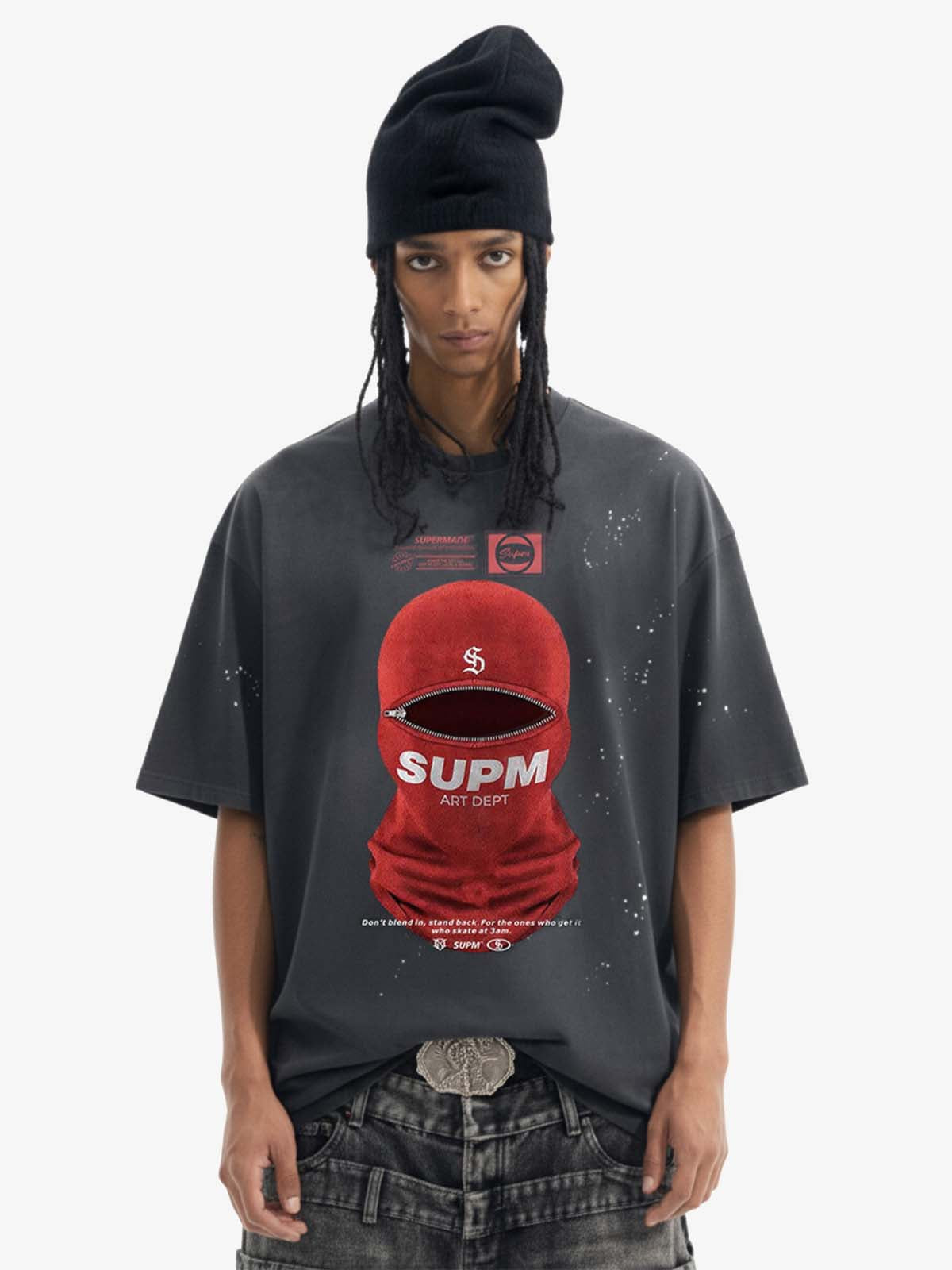 Camiseta Pavtros Studios Balaclava Zipper Oversized