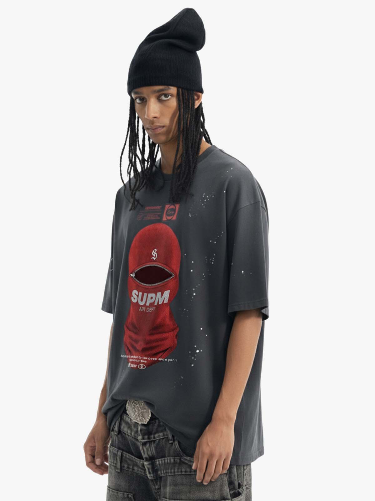 Camiseta Pavtros Studios Balaclava Zipper Oversized