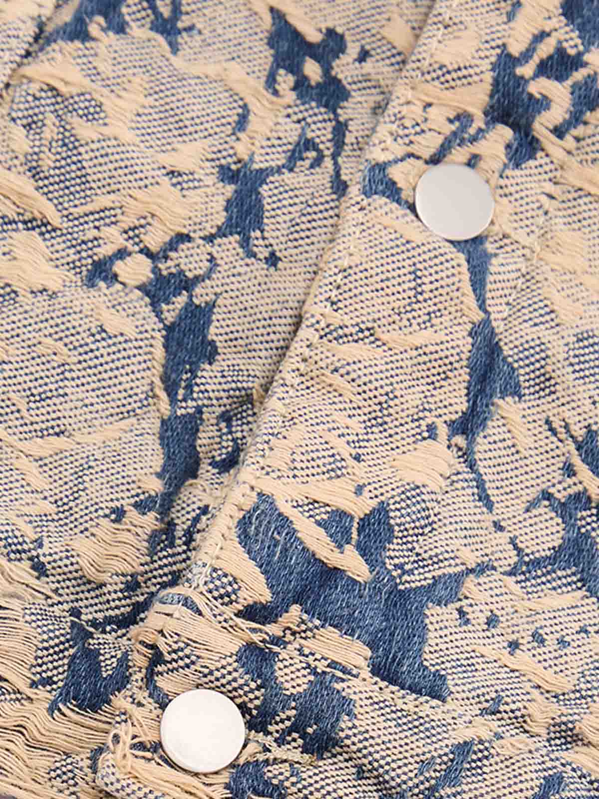 Jaqueta Pavtros Distressed Jacquard Denim - foto 4