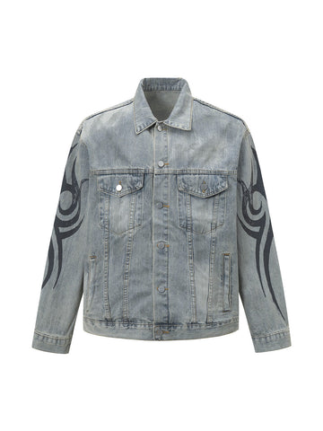 Jaqueta Pavtros Retro Washed Totem Denim - foto 1