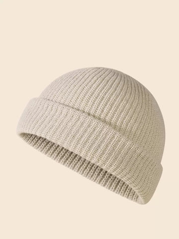 Chapéu de Malha Casual em Estilo Simples e Cor Sólida para Homens