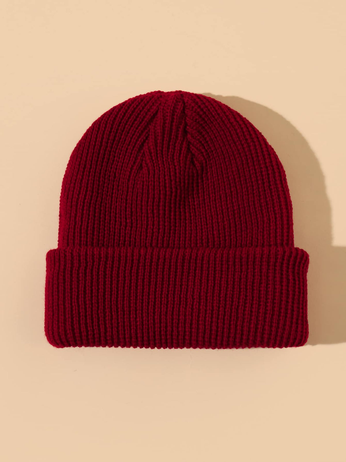 Chapéu de Malha Casual em Estilo Simples e Cor Sólida para Homens
