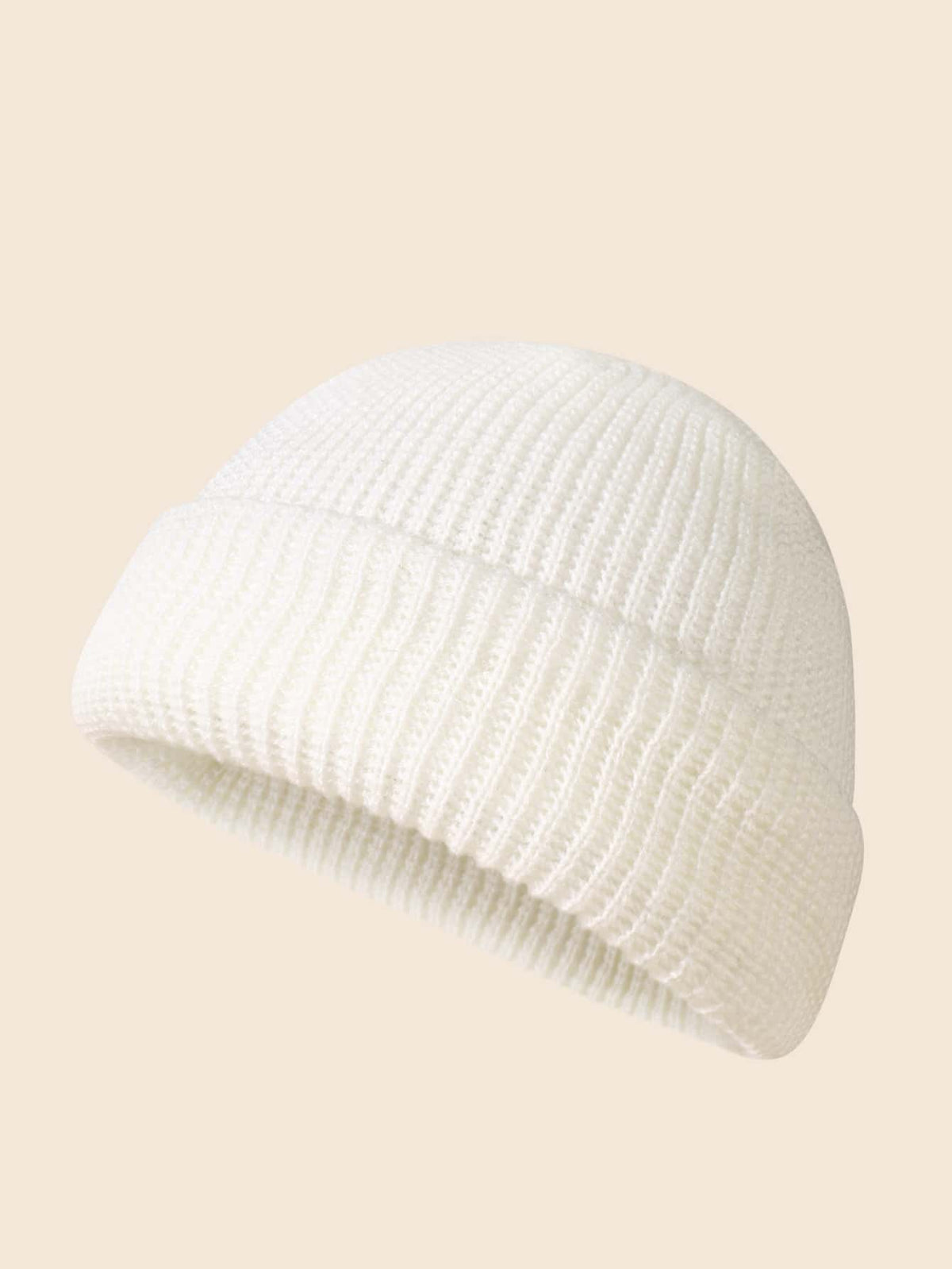 Chapéu de Malha Casual em Estilo Simples e Cor Sólida para Homens