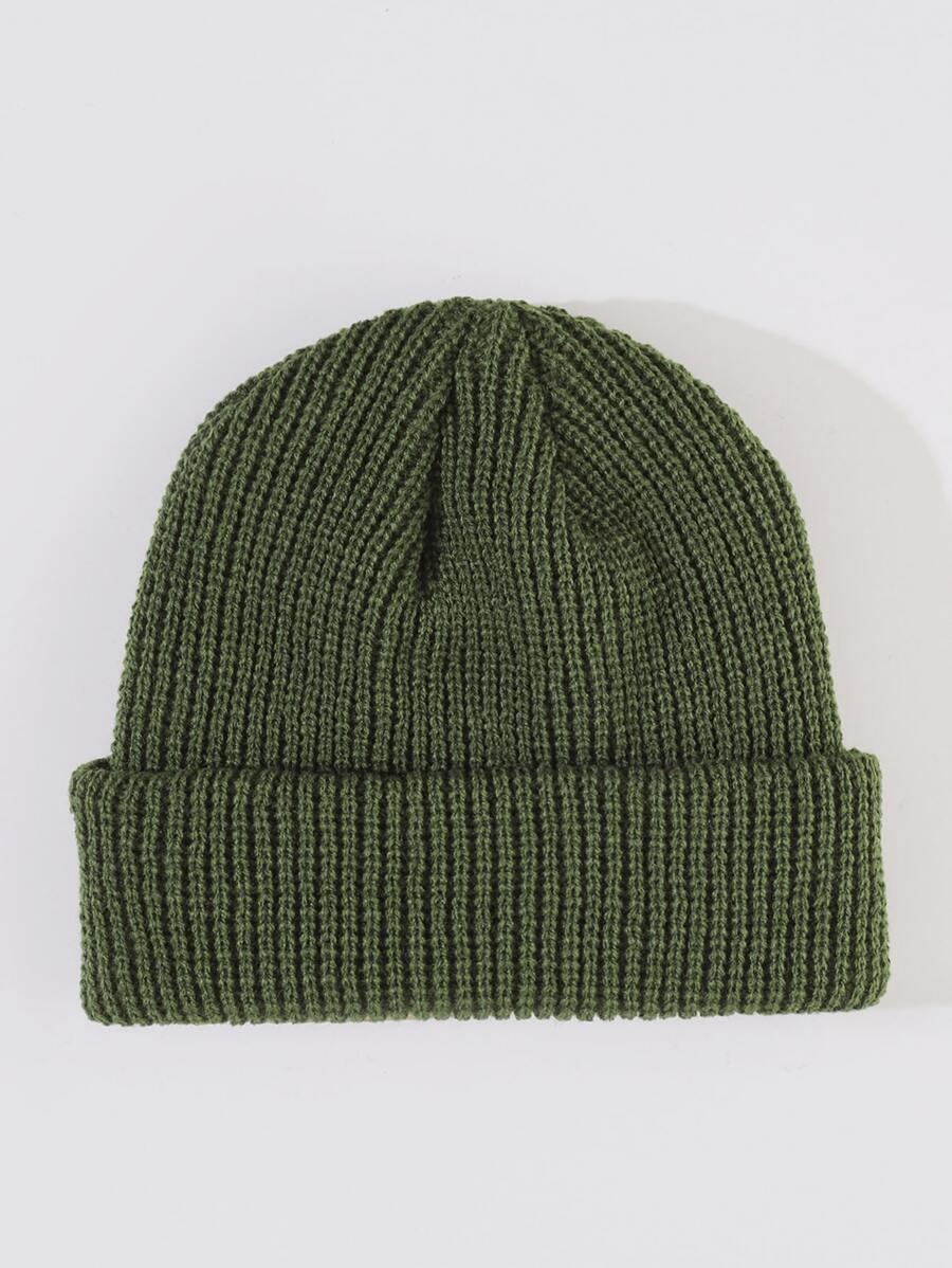 Chapéu de Malha Casual em Estilo Simples e Cor Sólida para Homens