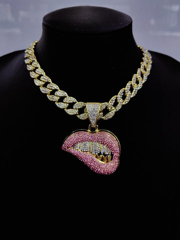 Colar Lips Charm