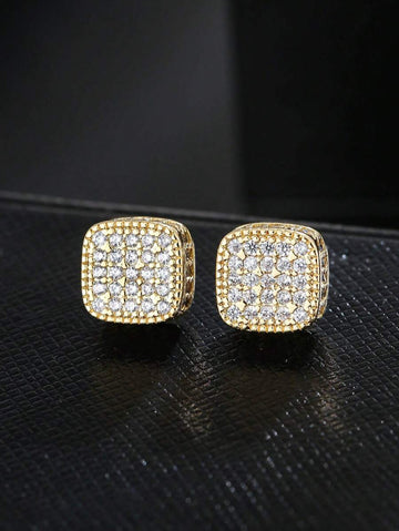 Brincos Cobre Quadrado Punk