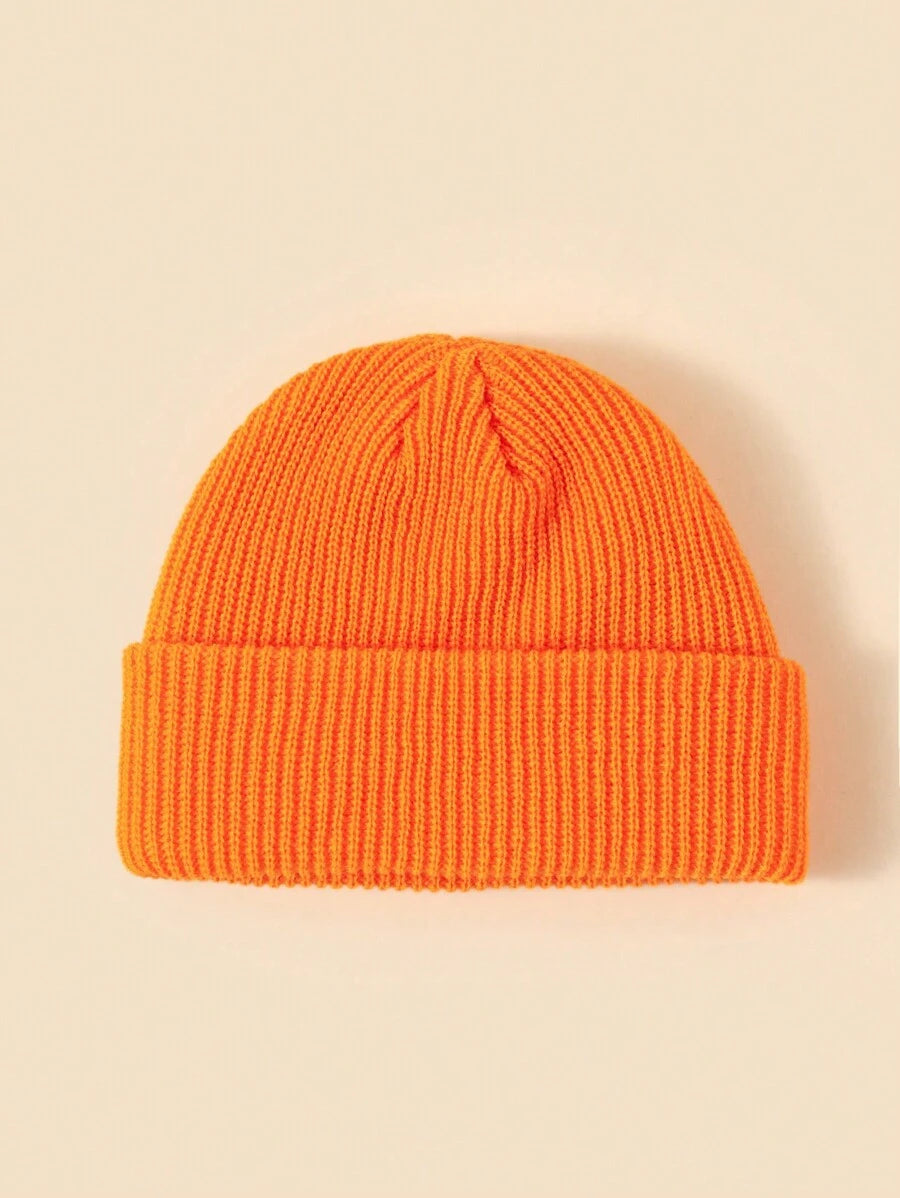 Chapéu de Malha Casual em Estilo Simples e Cor Sólida para Homens