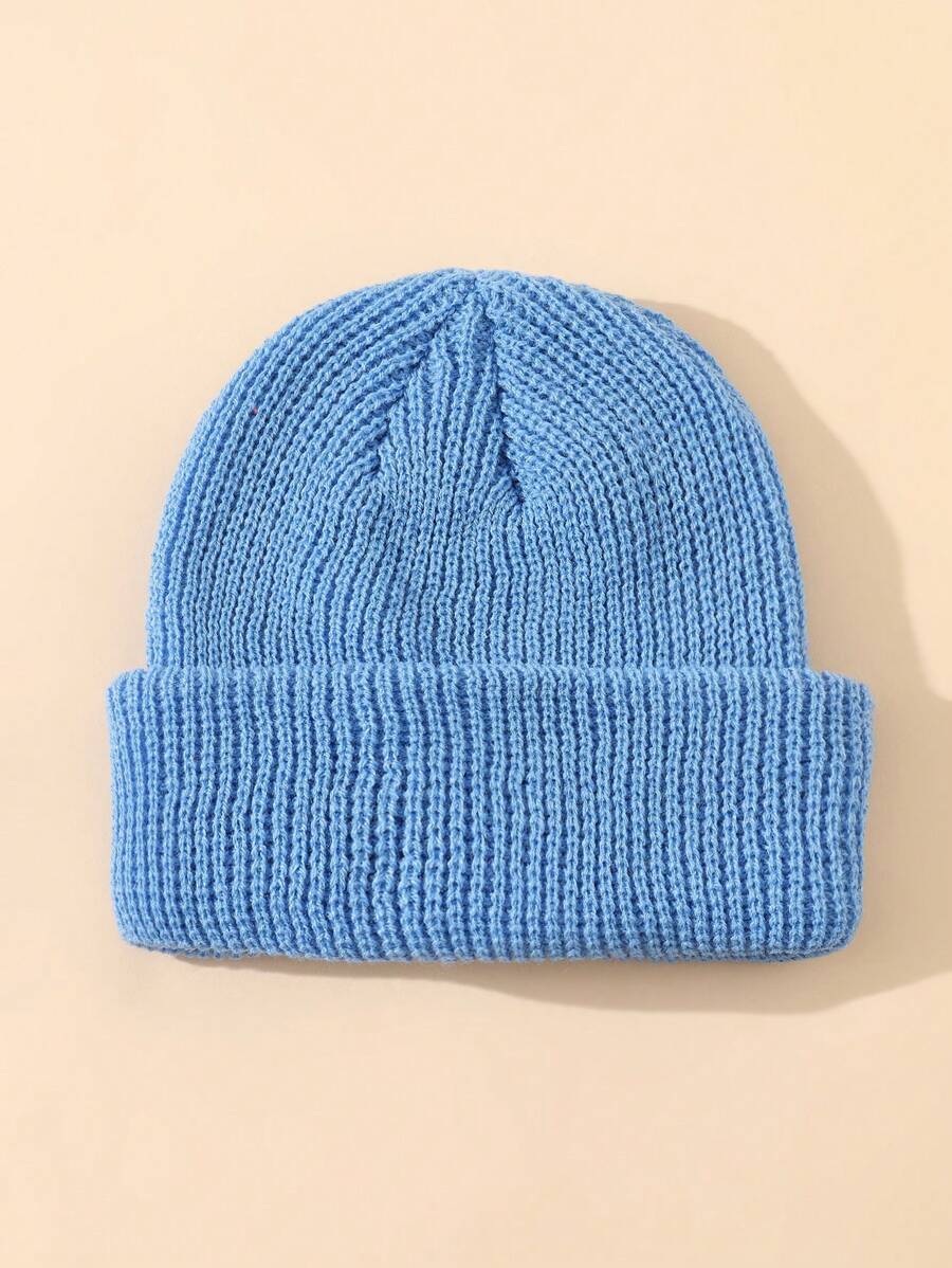 Chapéu de Malha Casual em Estilo Simples e Cor Sólida para Homens