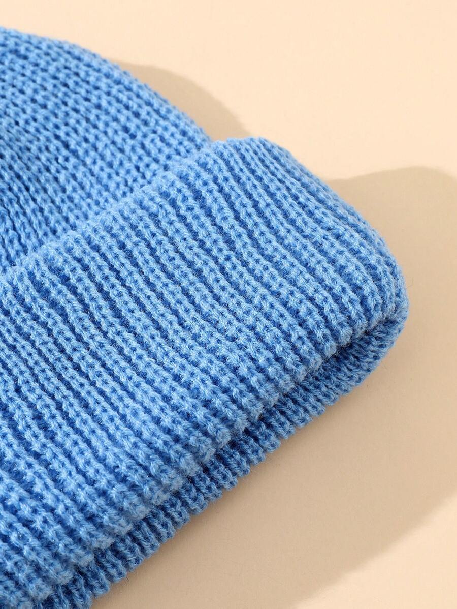 Chapéu de Malha Casual em Estilo Simples e Cor Sólida para Homens