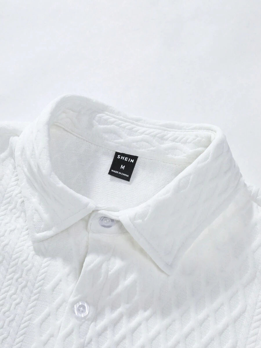 Blusa Pavtros Virada Tricotada Texturizada Ombro
