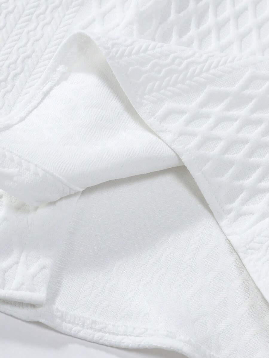 Blusa Pavtros Virada Tricotada Texturizada Ombro