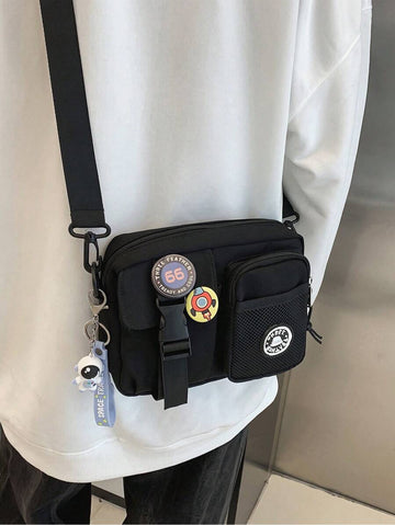 Shoulder bag Pavtros Preta Quadrada