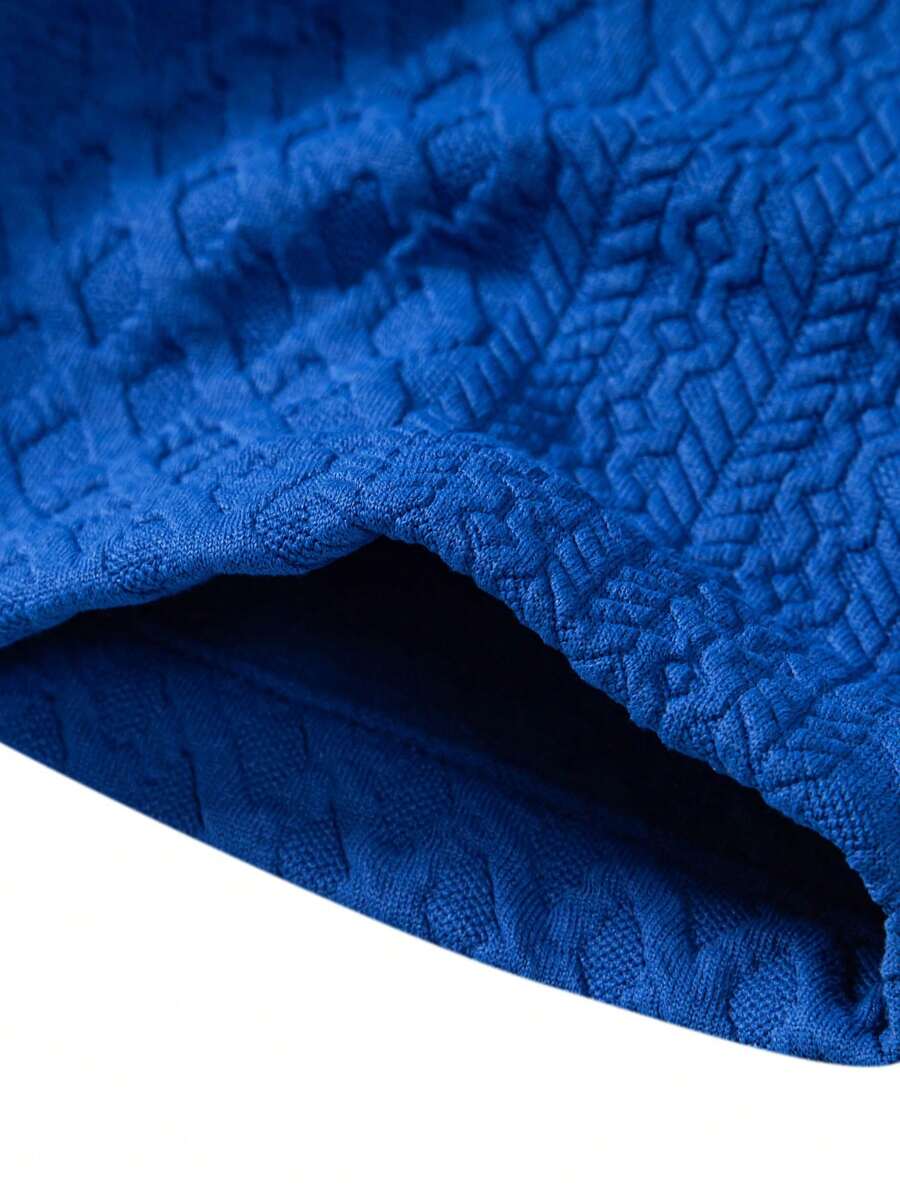 Blusa Pavtros Virada Tricotada Texturizada Ombro
