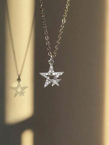 Colar Crucifixo Strass